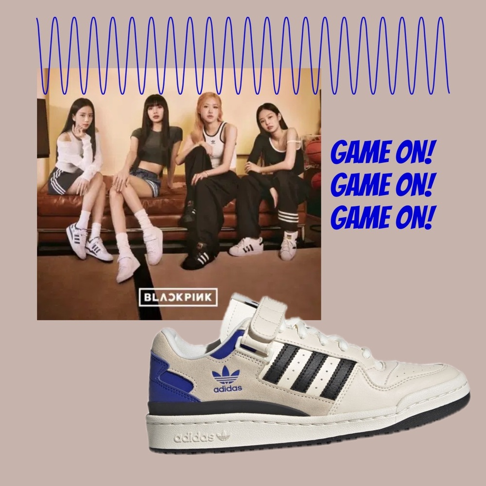 adidas Originals FORUM - Baskets basses - white core black lucid blue